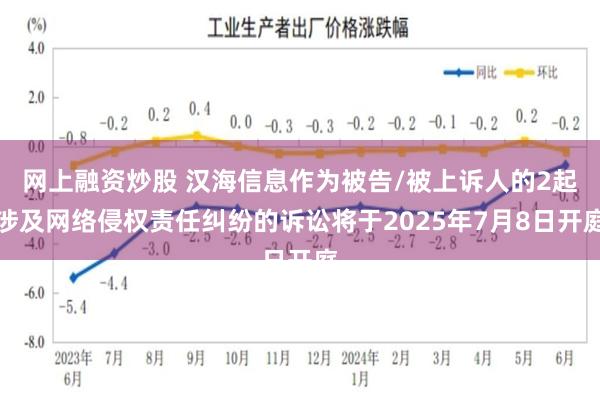 网上融资炒股 汉海信息作为被告/被上诉人的2起涉及网络侵权责任纠纷的诉讼将于2025年7月8日开庭
