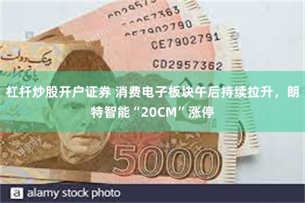 杠杆炒股开户证券 消费电子板块午后持续拉升，朗特智能“20CM”涨停