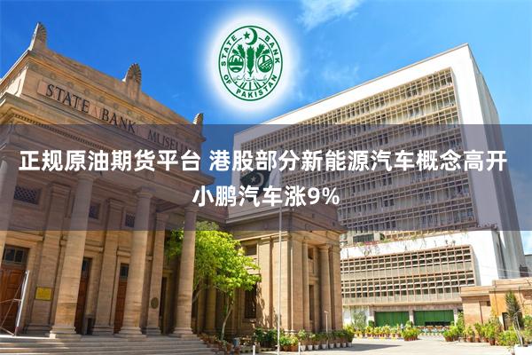 正规原油期货平台 港股部分新能源汽车概念高开 小鹏汽车涨9%